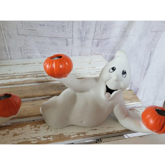 Vintage ceramic ghost candelabra decor candle hold - Picture 2 of 9